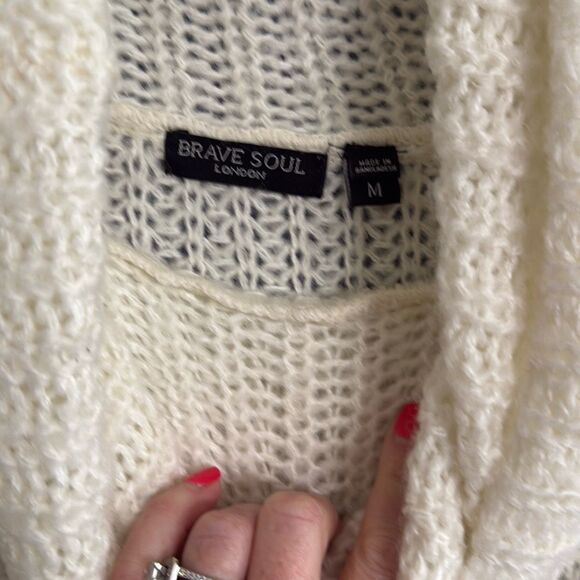 Brave Soul Striped Roll Neck Chunky Sweater Size M - Picture 5 of 6